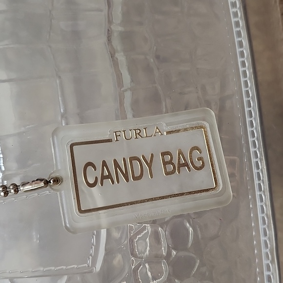Furla Clear Opaque Jelly PVC Candy Bag Purse Satchel Handbag - Picture 2 of 15